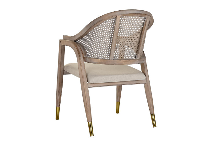 SILLA ABETO POLIESTER 59X55X88 BEIGE - Imagen 1