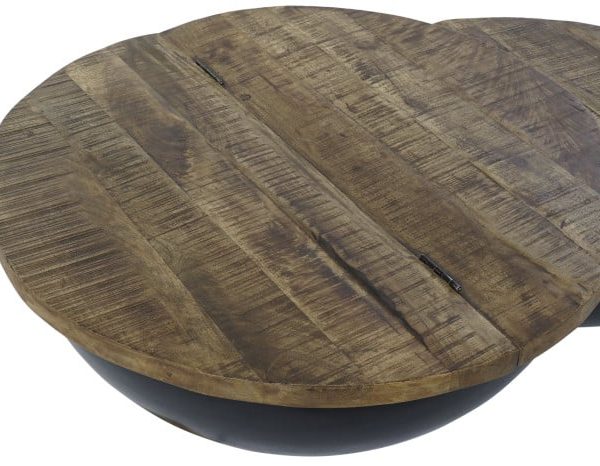 MESA CENTRO MADERA 114X76X33 MESA CAFE MADERA META