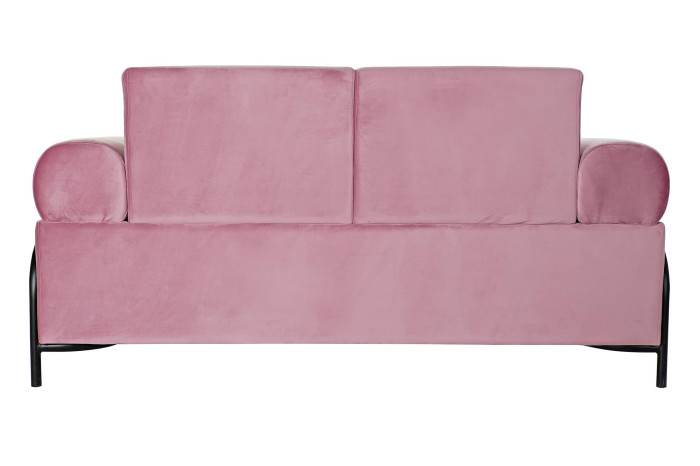 SOFA POLIESTER METAL 154X76X76 ROSA - Imagen 1