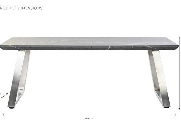 MESA CENTRO MDF ACERO 120X60X44 NEGRO