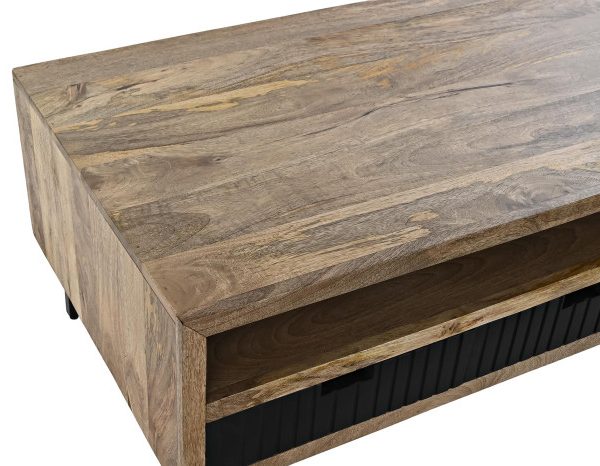 MESA CENTRO MANGO METAL 120X60X45 NEGRO