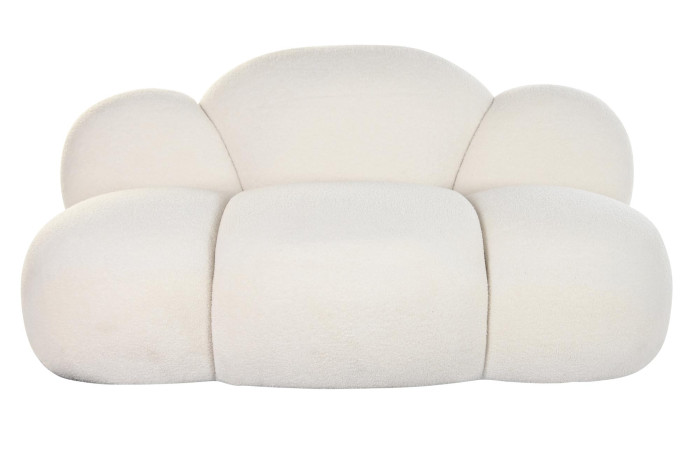 SOFA POLIESTER 149X76X77 NUBE BORREGUITO BLANCO - Imagen 1