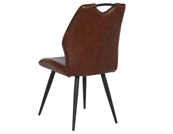 SILLA METAL POLIESTER 48X51X87 MARRON OSCURO