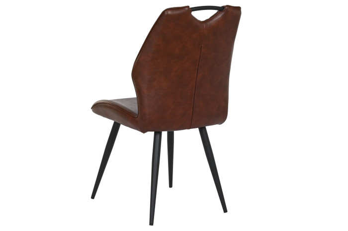 SILLA METAL POLIESTER 48X51X87 MARRON OSCURO - Imagen 1