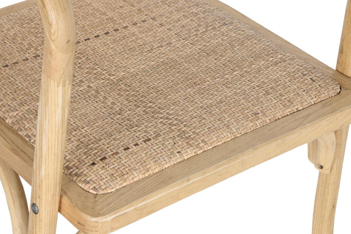SILLA OLMO RATAN 53X54X80 NATURAL - Imagen 1