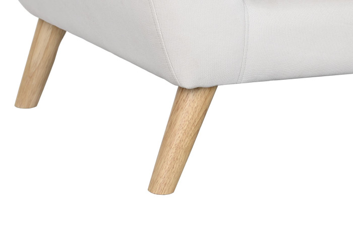 SOFA POLIESTER RUBBERWOOD 172X82X82 3 PLAZAS CREMA - Imagen 1