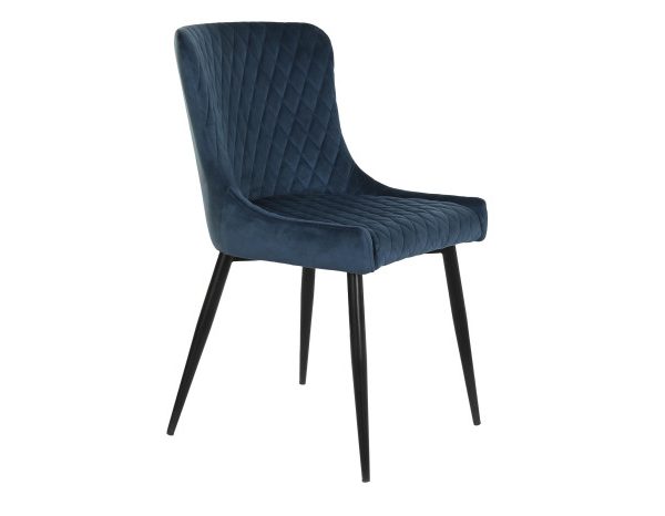 SILLA POLIESTER METAL 50X61X84 ROMBO AZUL PETROLEO