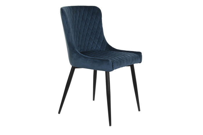 SILLA POLIESTER METAL 50X61X84 ROMBO AZUL PETROLEO - Imagen 1