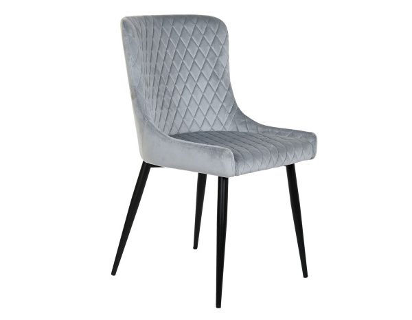 SILLA POLIESTER METAL 52X61X84 ROMBO GRIS