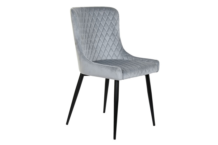 SILLA POLIESTER METAL 52X61X84 ROMBO GRIS - Imagen 1