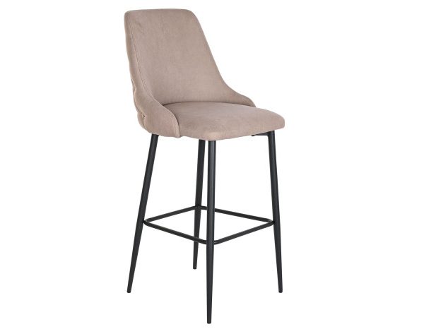 TABURETE POLIESTER METAL 53X57X110 CAPITONE MARRON