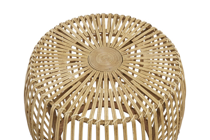 MESA CENTRO SET 2 BAMBU 70X70X50 NATURAL - Imagen 1