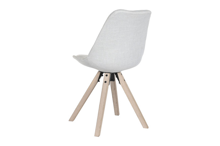 SILLA ROBLE POLIESTER 48X55X84 GRIS CLARO - Imagen 1