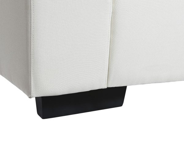 SOFA POLIESTER MADERA 386X218X88 CREMA
