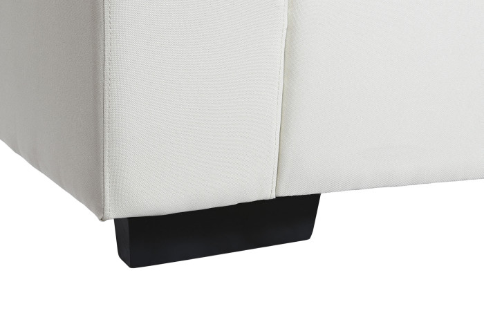 SOFA POLIESTER MADERA 386X218X88 CREMA - Imagen 1