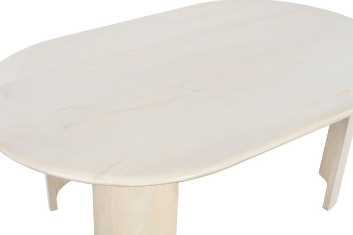 MESA CENTRO MANGO 130X79X46 BLANCO - Imagen 1