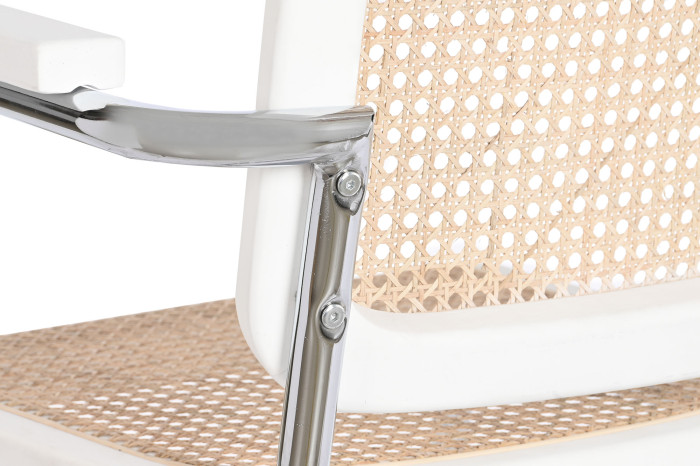 SILLA OLMO RATAN 65,5X62X79 BLANCO - Imagen 1