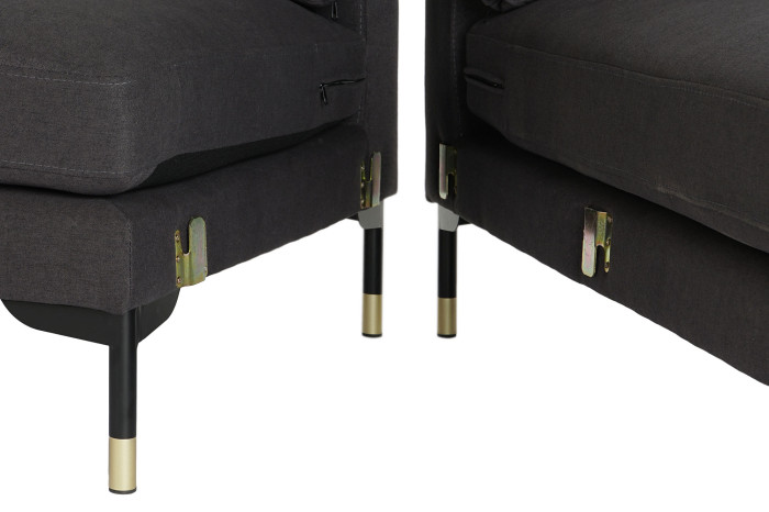 SOFA METAL POLIESTER 250X160X85 CHAISELONGE GRIS - Imagen 1