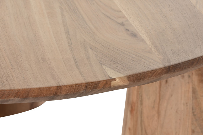 MESA CENTRO ACACIA 100X100X43 NATURAL - Imagen 1