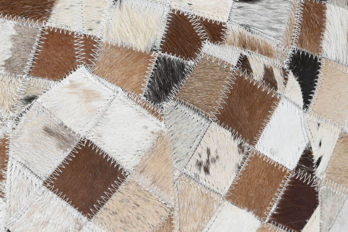 COJIN SUELO PIEL 48X48X35 CAMEL - Imagen 1
