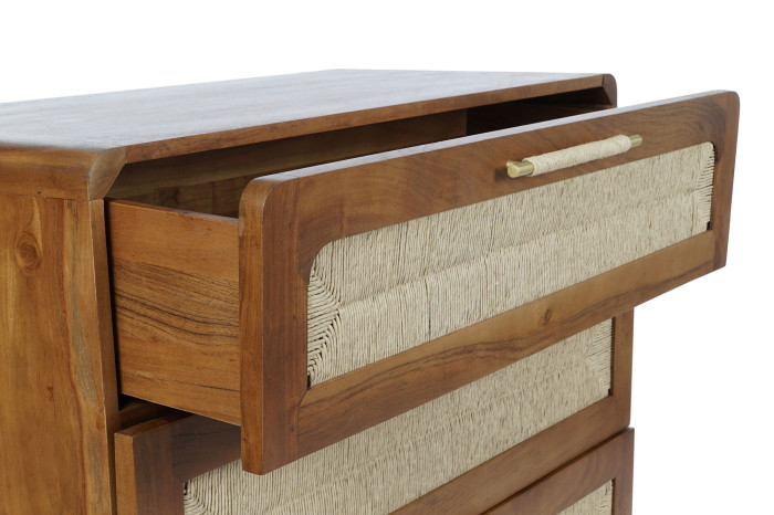 COMODA ACACIA RATAN 90X45X90 TRENZADO - Imagen 1