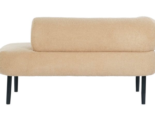 SOFA POLIESTER METAL 127,5X73,5X64 BEIGE