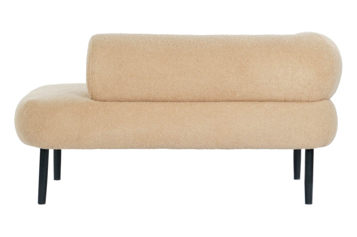 SOFA POLIESTER METAL 127,5X73,5X64 BEIGE - Imagen 1