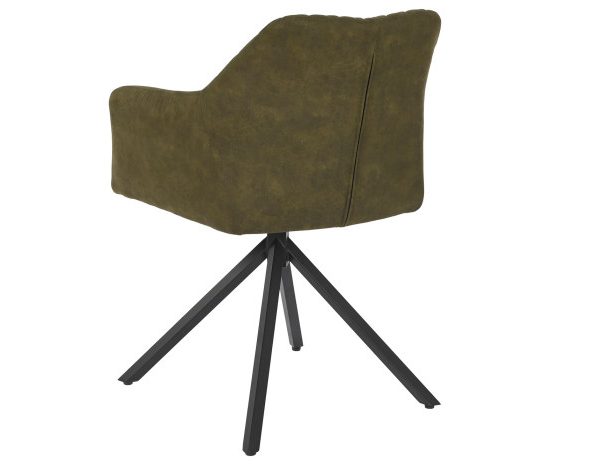 SILLA MICROFIBRA METAL 55X58X83 SIMIL PIEL VERDE