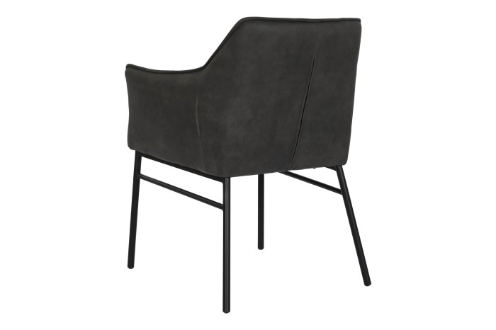 SILLA MICROFIBRA METAL 60X60X84 SIMIL PIEL - Imagen 1