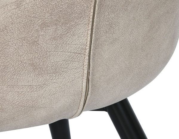 SILLA PU METAL 62X62X83 BEIGE