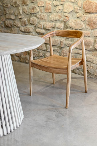SILLA TECA 56X51X78 MARRON CLARO