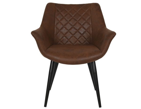 SILLA PU METAL 68X64X82 MARRON