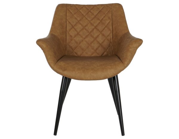 SILLA PU METAL 68X64X82 CAMEL