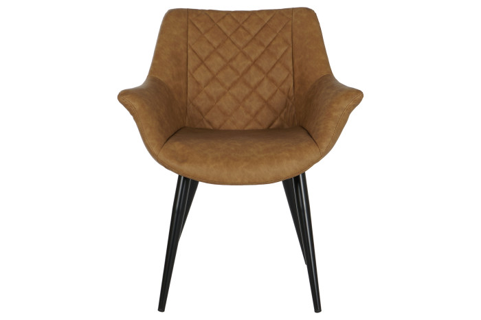 SILLA PU METAL 68X64X82 CAMEL - Imagen 1