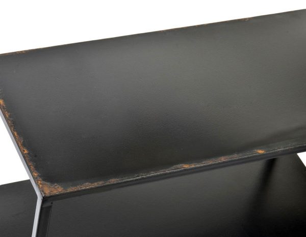 ESTANTERIA PARED METAL 120X20X60 ENVEJECIDO NEGRO