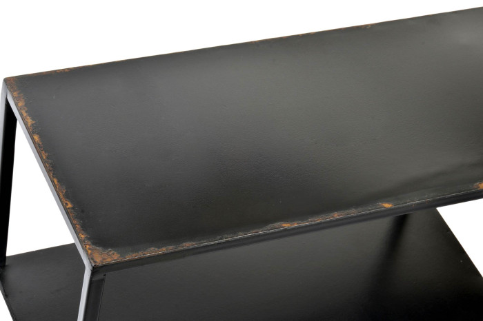 ESTANTERIA PARED METAL 120X20X60 ENVEJECIDO NEGRO - Imagen 1