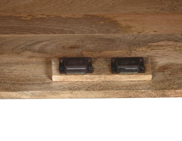 ARMARIO MADERA MANGO 85X38X134 38,52 TALLADO NEGRO