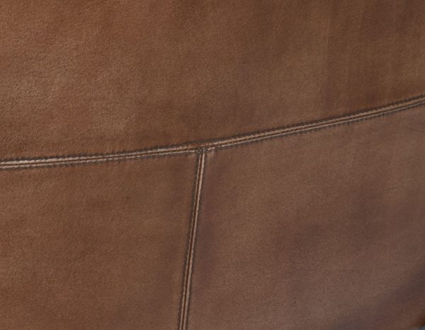 SILLA PIEL HIERRO 60X67X83 MARRON