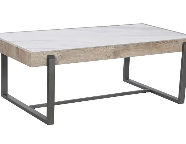 MESA CENTRO METAL CERAMICA 120X64X43 26,25 MARRON