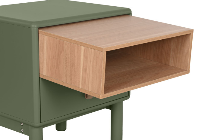MESITA DE NOCHE MDF PU 48X40X55 VERDE - Imagen 1