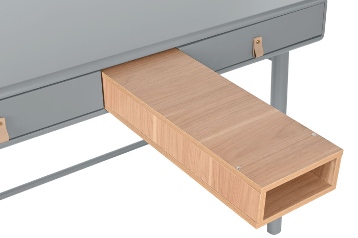 ESCRITORIO MDF PU 120X60X75 GRIS - Imagen 1