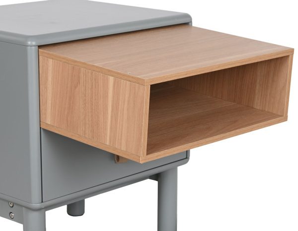 MESITA DE NOCHE MDF PU 48X40X55 GRIS