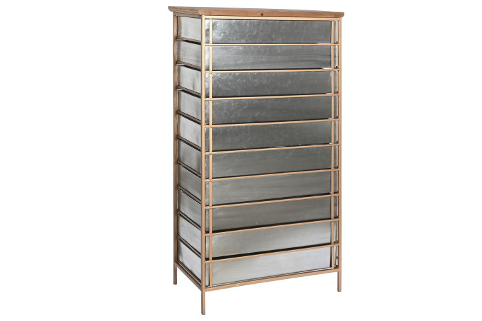 CAJONERA METAL ABETO 66X33,5X121 GRIS - Imagen 1