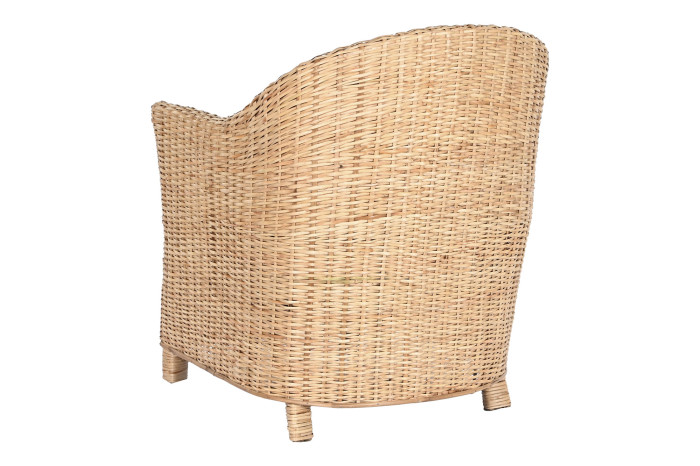 SILLA RATAN 67X64X85 CON COJIN NATURAL - Imagen 1
