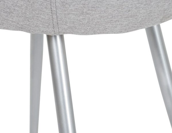 SILLA POLIESTER METAL 55X55,5X88 GRIS