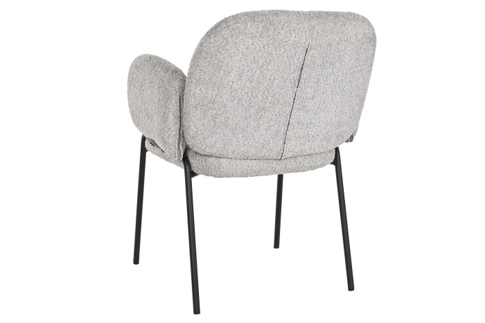 SILLA POLIESTER METAL 60X62X84 BOUCLE GRIS - Imagen 1