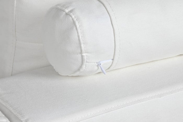 SOFA POLIESTER PLUMA 286X95,5X57 BLANCO - Imagen 1