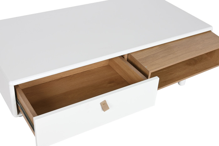 MESA CENTRO MDF PU 120X60X40 BLANCO - Imagen 1