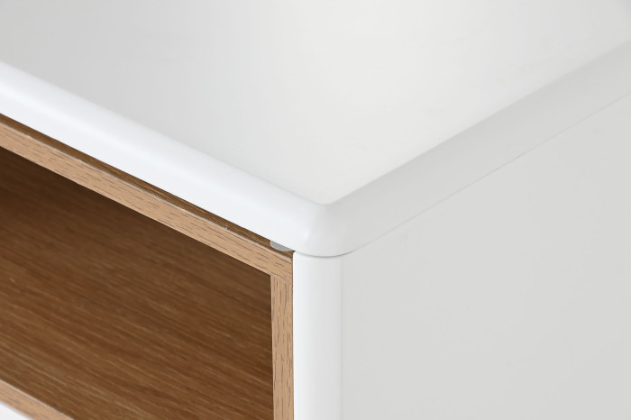 MESITA DE NOCHE MDF PU 48X40X55 20,39 BLANCO - Imagen 1
