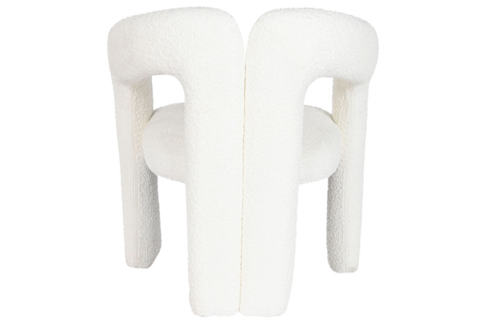 SILLA METAL POLIESTER 67X67X77 BUCLE BLANCO - Imagen 1